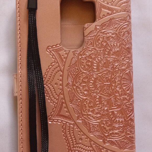 New Faux Leather Case Rose Gold for Samsung Galaxy S9 & S9+ W/Crossbody Lanyard - Picture 2 of 8
